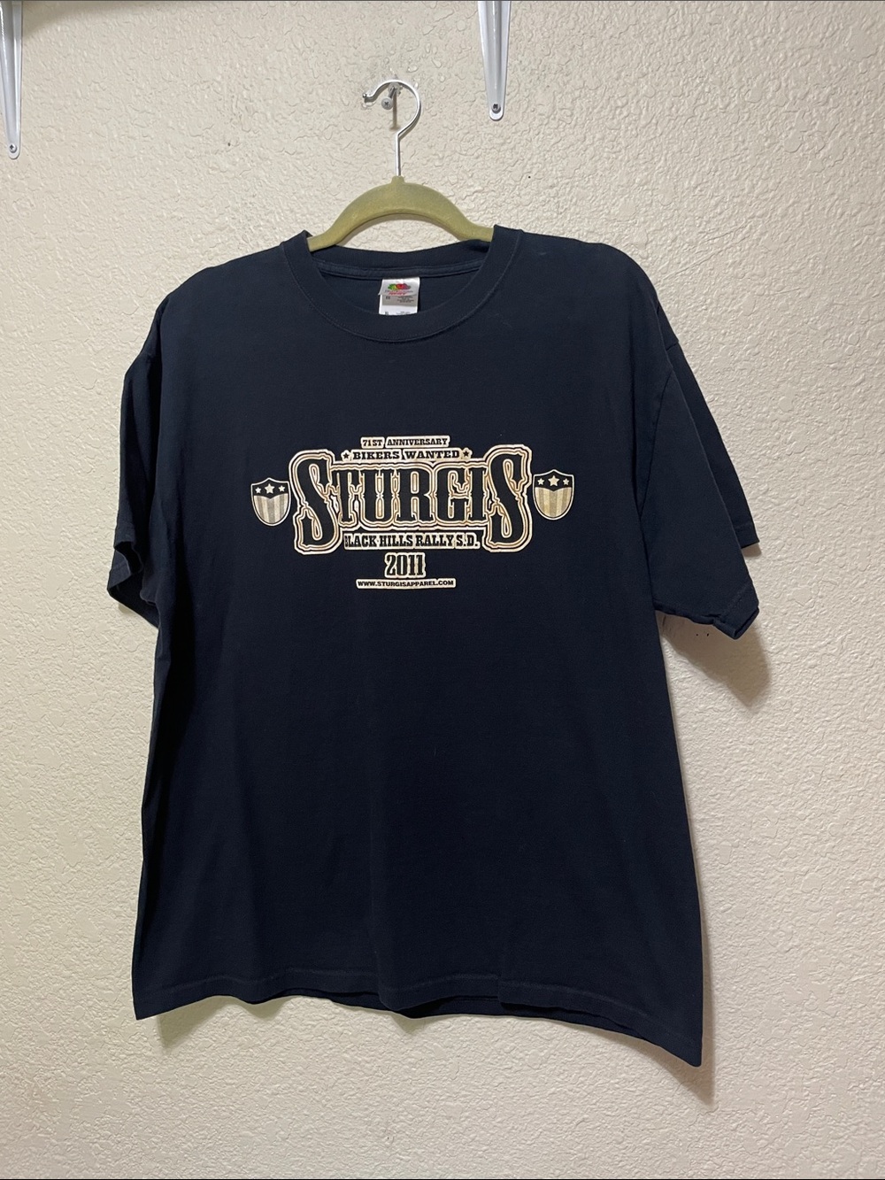 Sturgis Motorcycle Rally Men's Black Tee Shirt. Good Condition. Size XL.